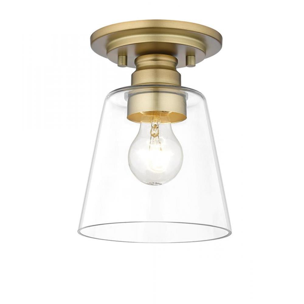1 Light Flush Mount Light-Clear and