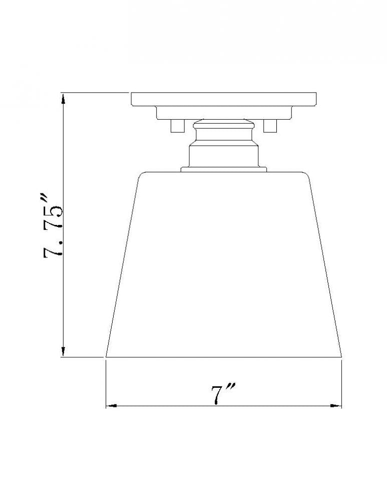 Z-Lite Lighting 428F1-OBR Flush Mount Contemporary - Brass