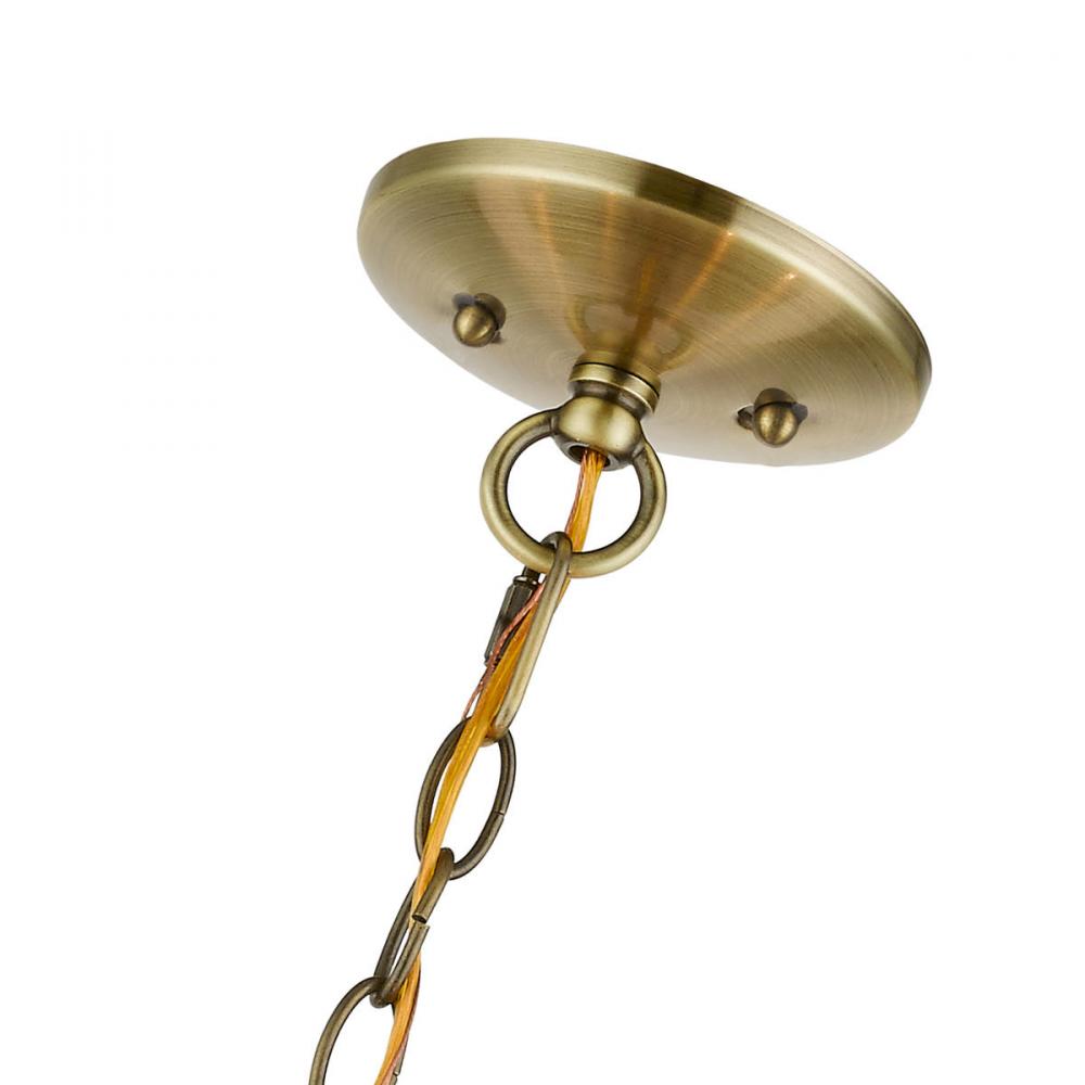 Livex Lighting BROOKDALE 42983-01 Pendant Transitional - Antique Brass