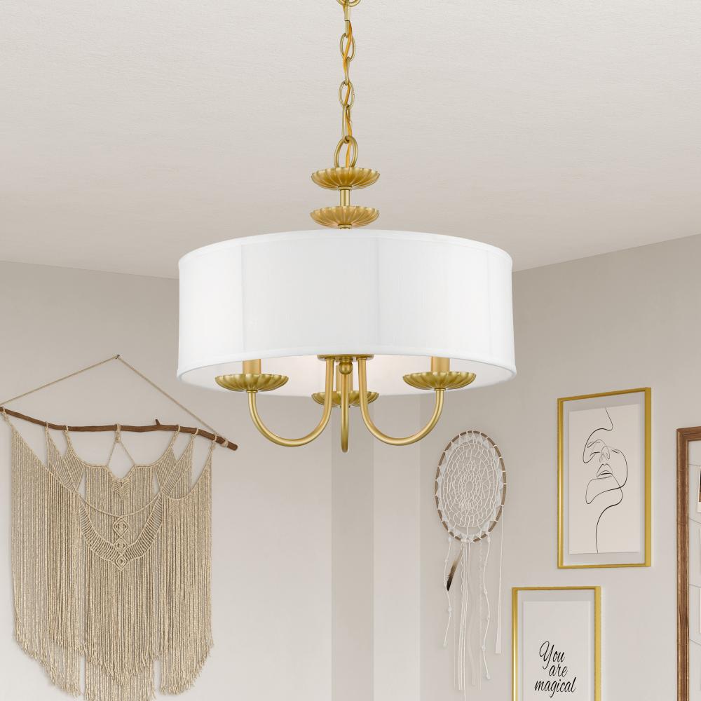 Livex Lighting BROOKDALE 42983-33 Pendant Transitional - Soft Gold