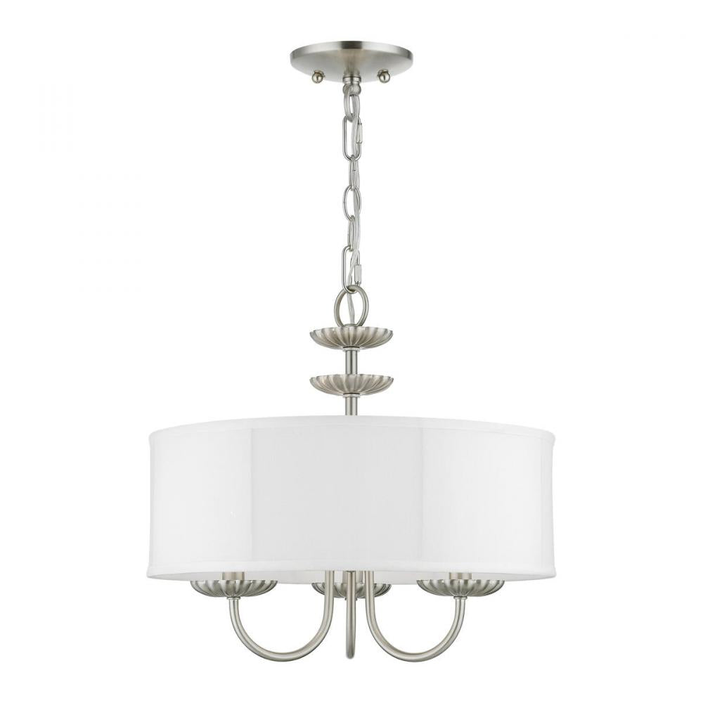 Livex Lighting BROOKDALE 42983-91 Pendant Transitional - Brushed Nickel