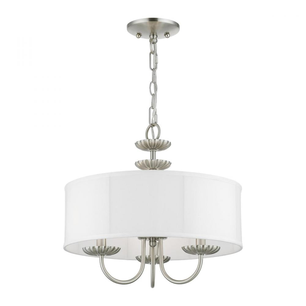 Livex Lighting BROOKDALE 42983-91 Pendant Transitional - Brushed Nickel