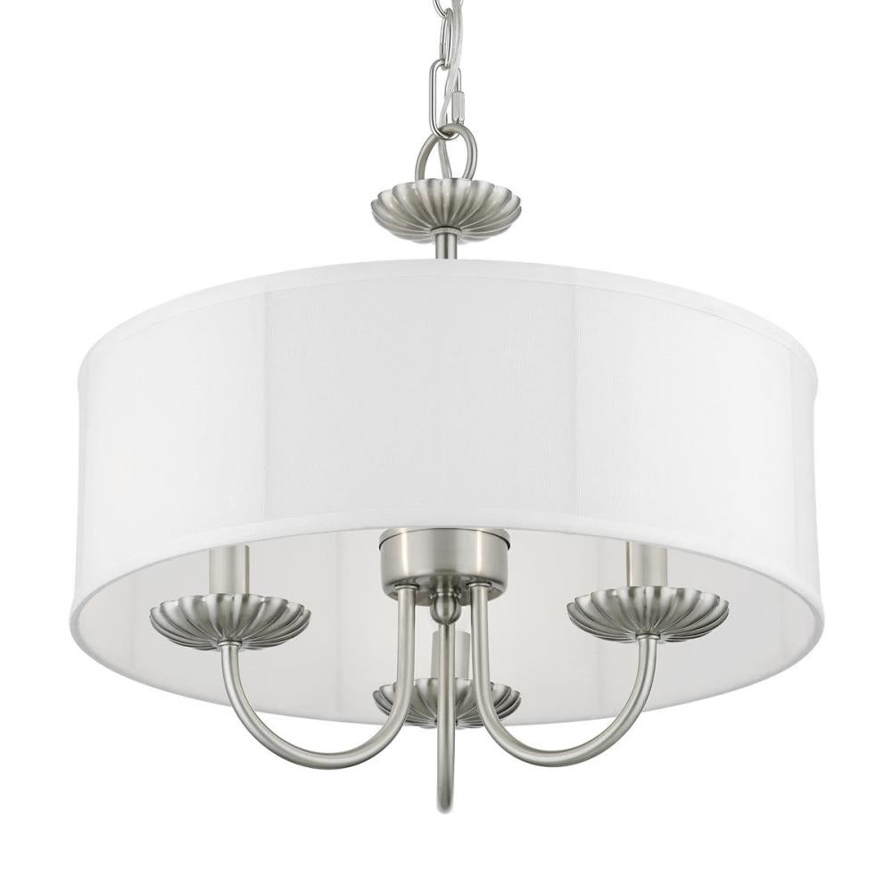 Livex Lighting BROOKDALE 42983-91 Pendant Transitional - Brushed Nickel