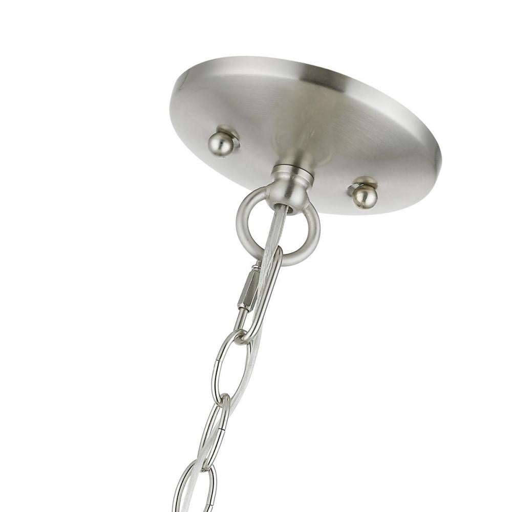 Livex Lighting BROOKDALE 42983-91 Pendant Transitional - Brushed Nickel