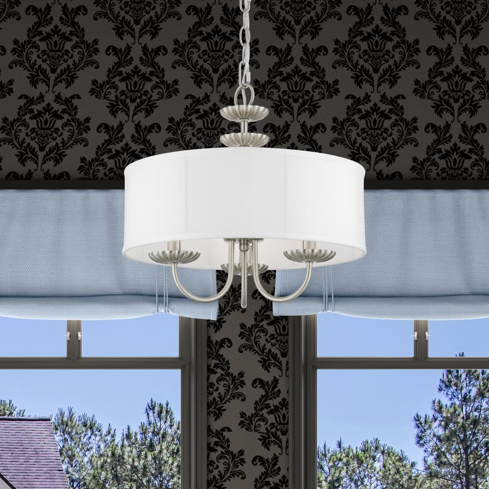 Livex Lighting BROOKDALE 42983-91 Pendant Transitional - Brushed Nickel