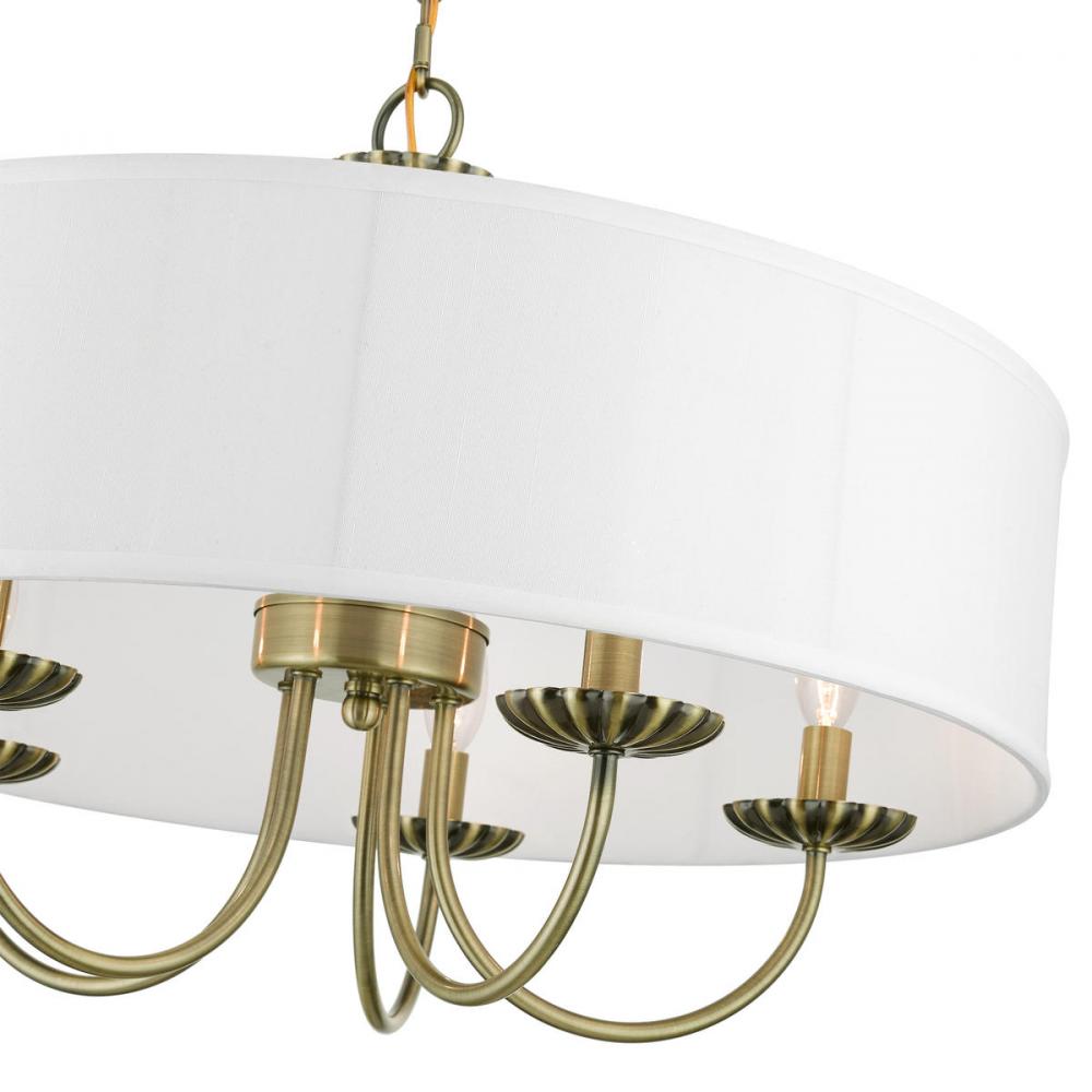 Livex Lighting BROOKDALE 42985-01 Pendant Transitional - Antique Brass