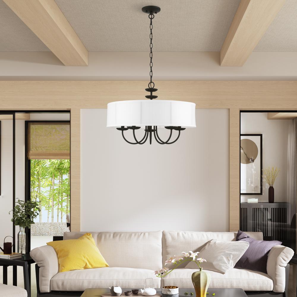 Livex Lighting BROOKDALE 42985-04 Pendant Transitional - Black