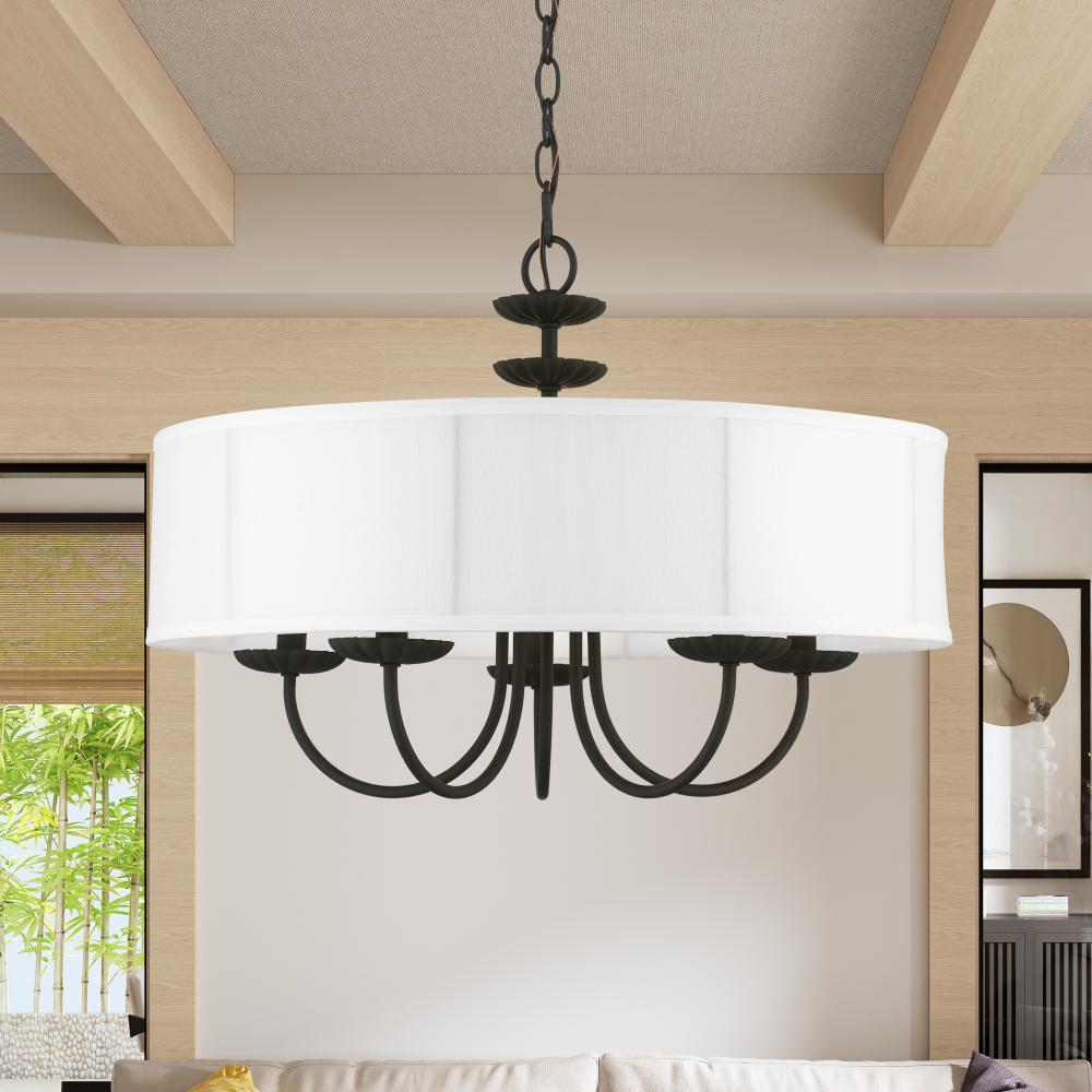 Livex Lighting BROOKDALE 42985-04 Pendant Transitional - Black