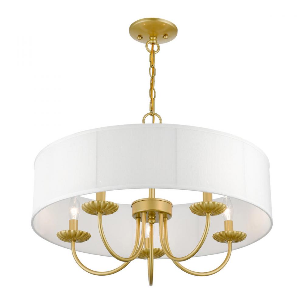 Livex Lighting BROOKDALE 42985-33 Pendant Transitional - Soft Gold