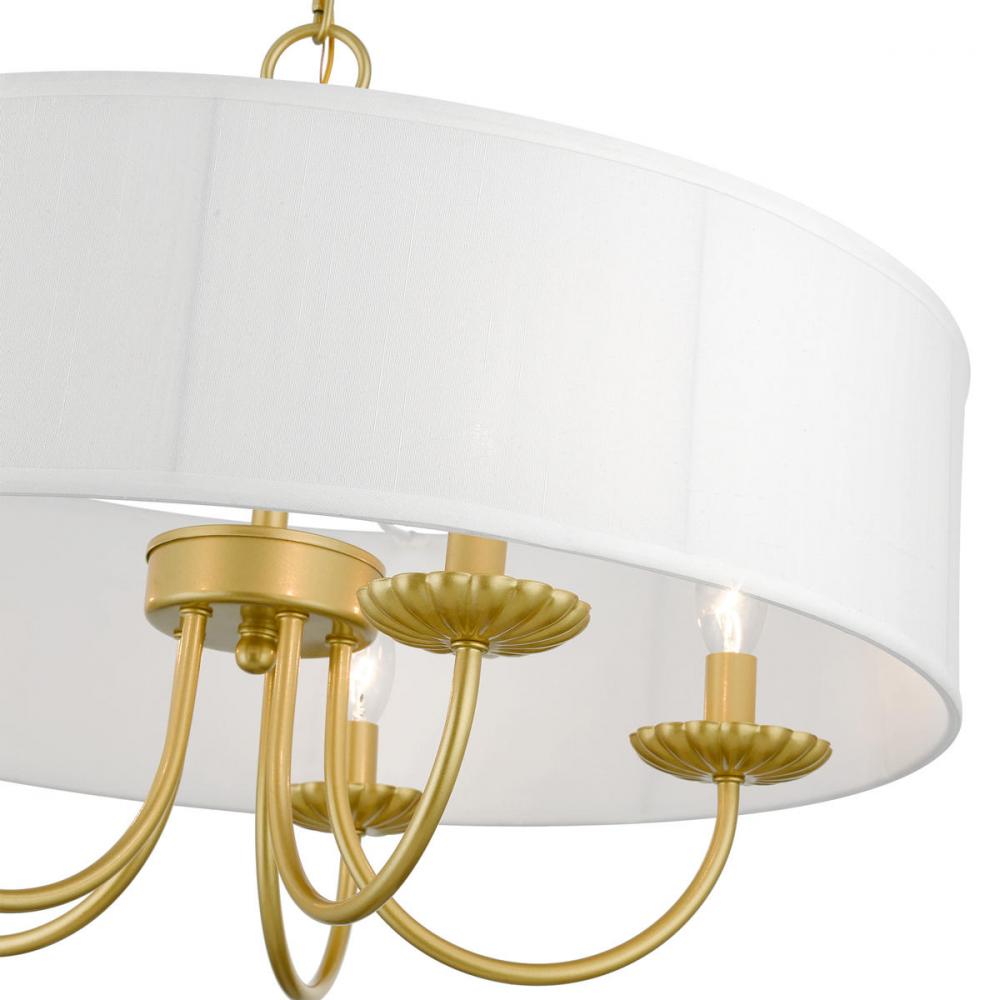 Livex Lighting BROOKDALE 42985-33 Pendant Transitional - Soft Gold