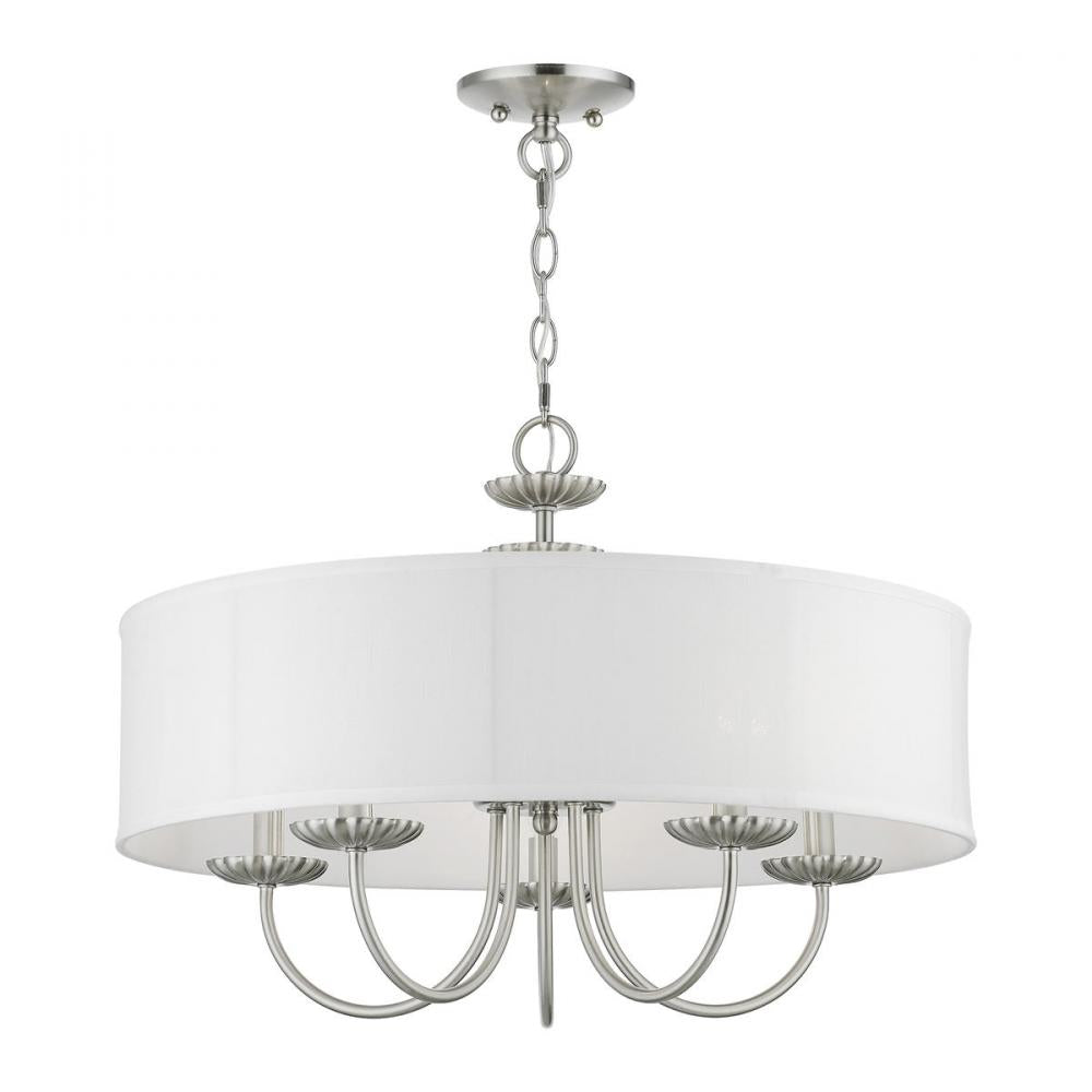 Livex Lighting BROOKDALE 42985-91 Pendant Transitional - Brushed Nickel