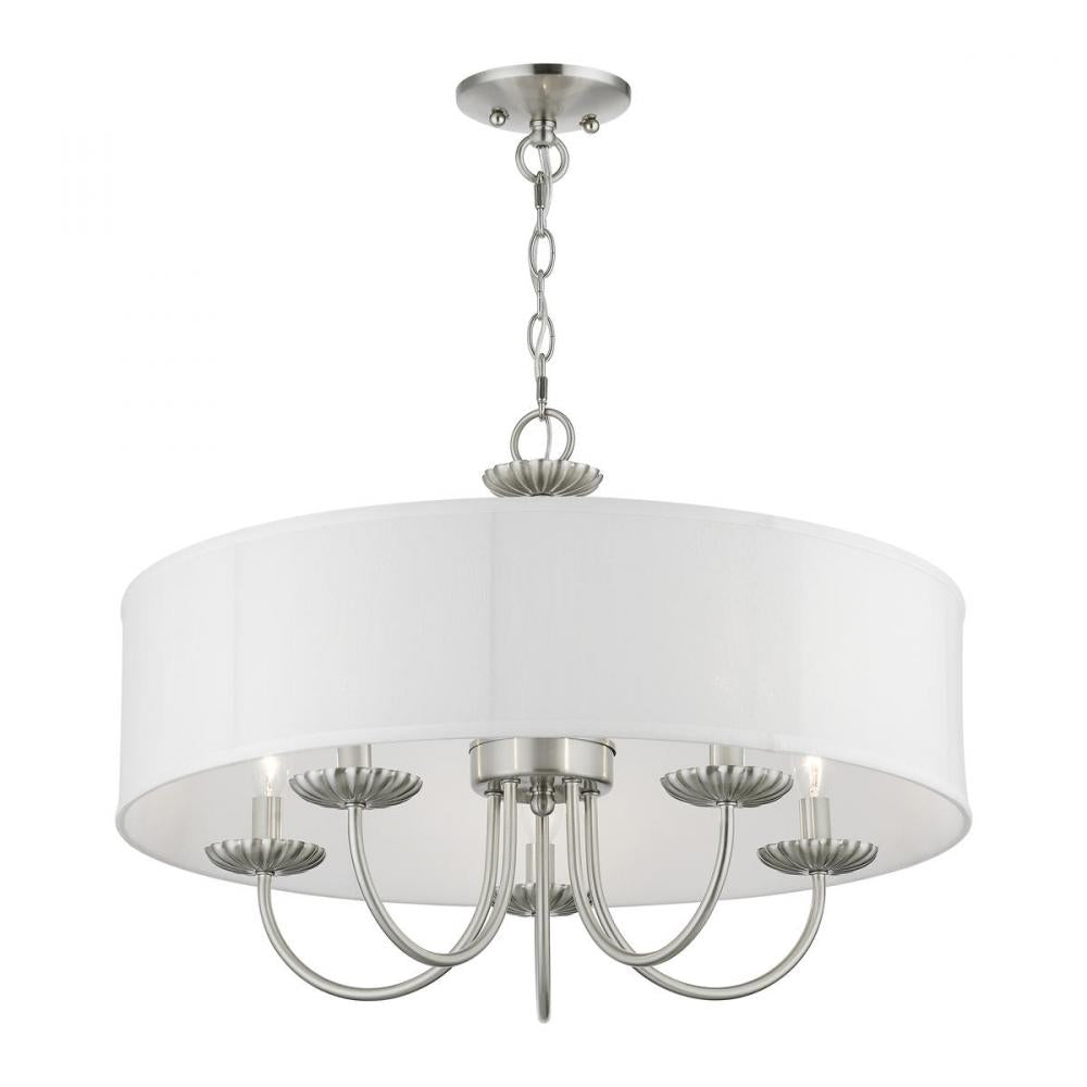 Livex Lighting BROOKDALE 42985-91 Pendant Transitional - Brushed Nickel