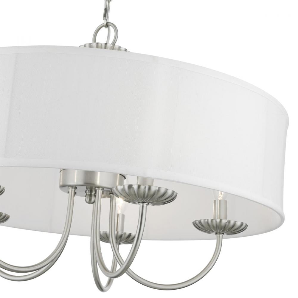 Livex Lighting BROOKDALE 42985-91 Pendant Transitional - Brushed Nickel