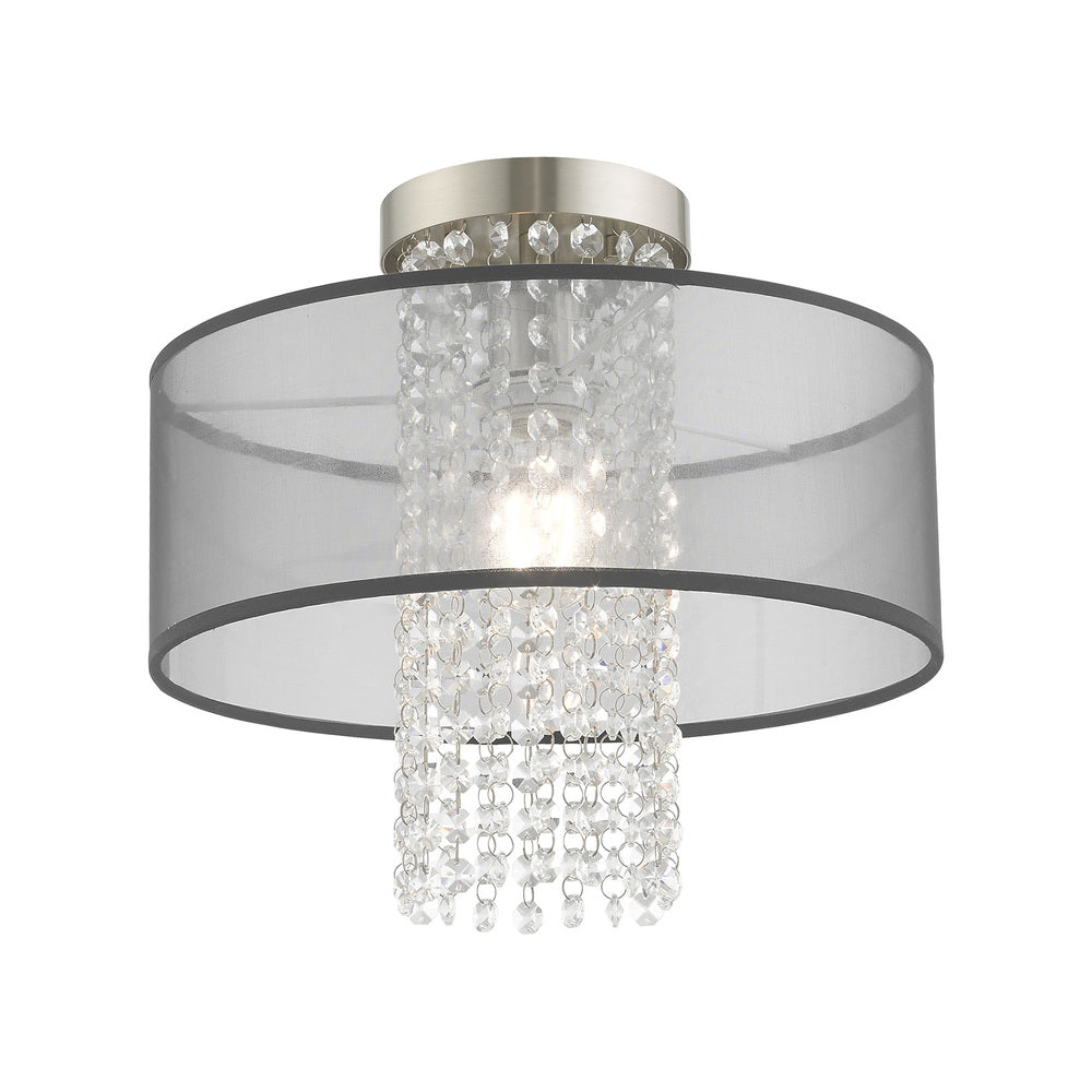 Livex Lighting BELLA VISTA 43202-91 Flush Mount Contemporary - Brushed Nickel