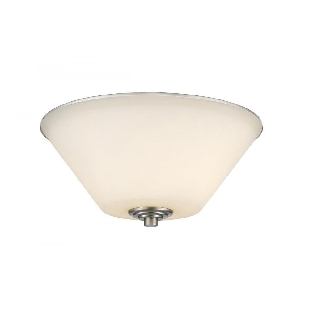 2 Light Flush Mount Light-Matte Opal