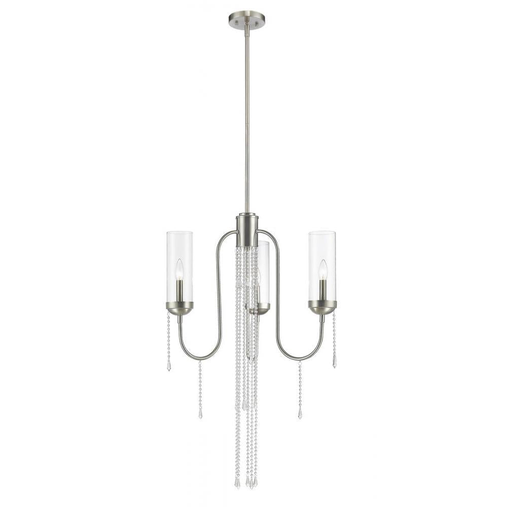 3 Light Chandelier-Clear