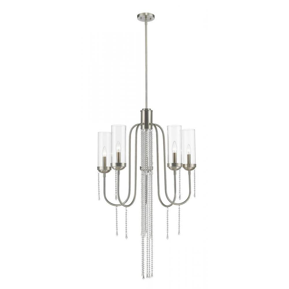 5 Light Chandelier-Clear
