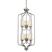6 Light Chandelier-Matte Opal