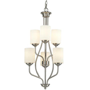 6 Light Chandelier-Matte Opal