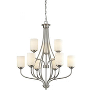 9 Light Chandelier-Matte Opal