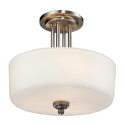3 Light Semi Flush Mount Light-Matte Opal