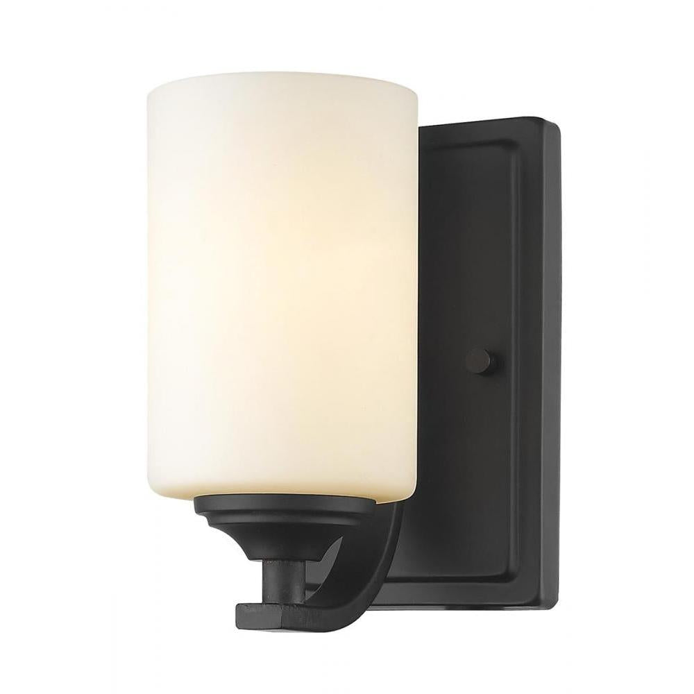 1 Light Wall Sconce-Matte Opal
