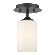 1 Light Flush Mount Light-Matte Opal