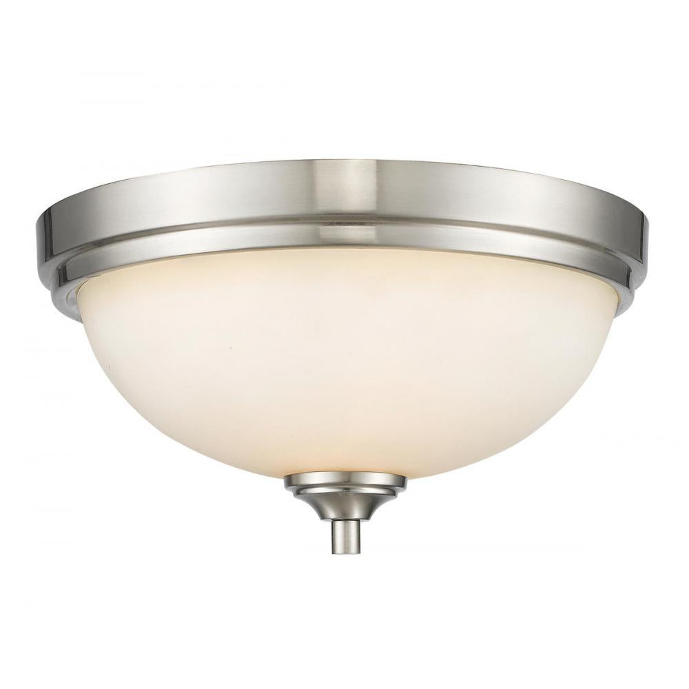 2 Light Flush Mount Light-Matte Opal