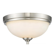 2 Light Flush Mount Light-Matte Opal