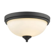 2 Light Flush Mount Light-Matte Opal