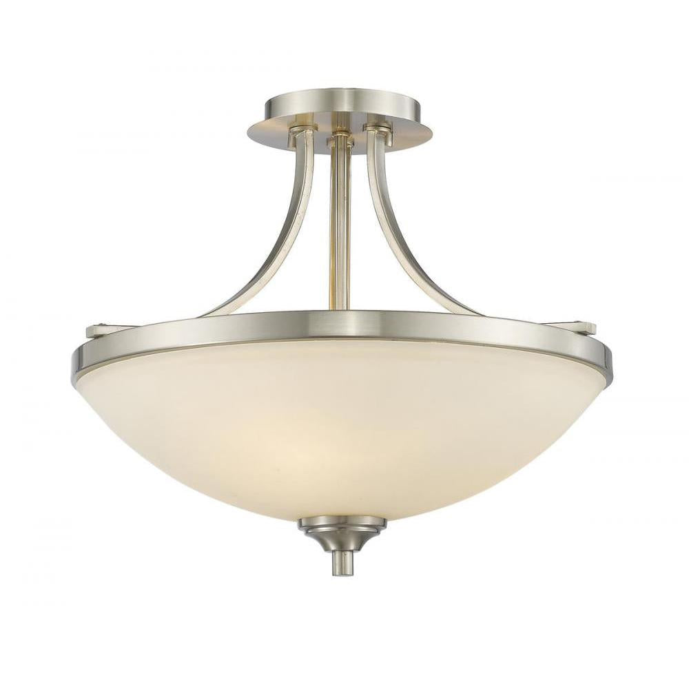 3 Light Semi Flush Mount Light-Matte Opal