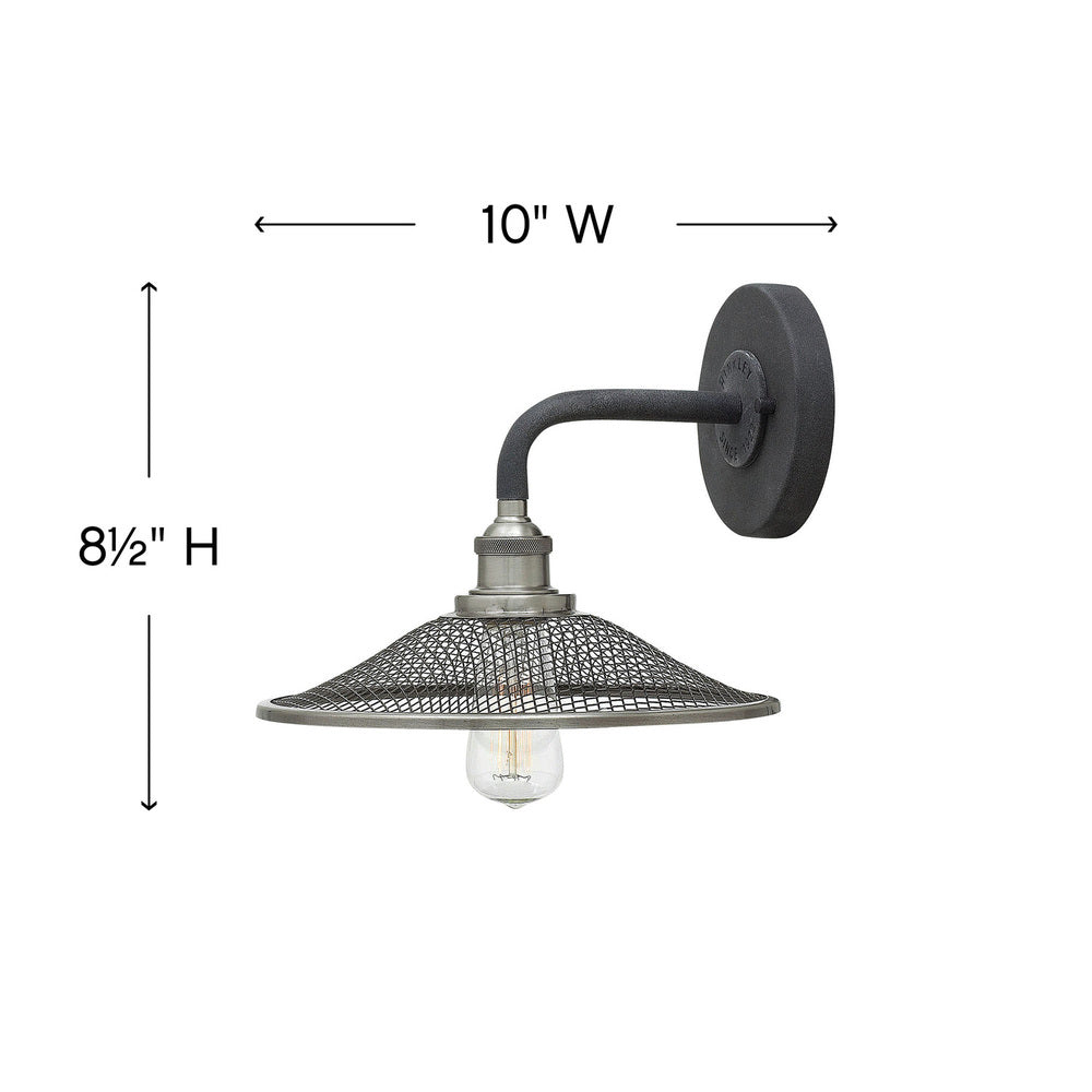 Hinkley Lighting RIGBY 4360DZ Sconce Industrial - Aged Zinc