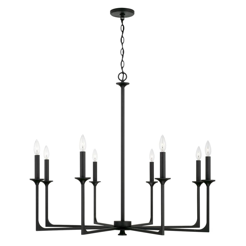 Capital Lighting CLINT 437381BI Chandelier Transitional - Black Iron