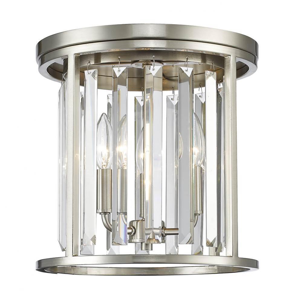 Z-Lite Lighting NICKEL TONES 439F12-BN Flush Mount - Nickel