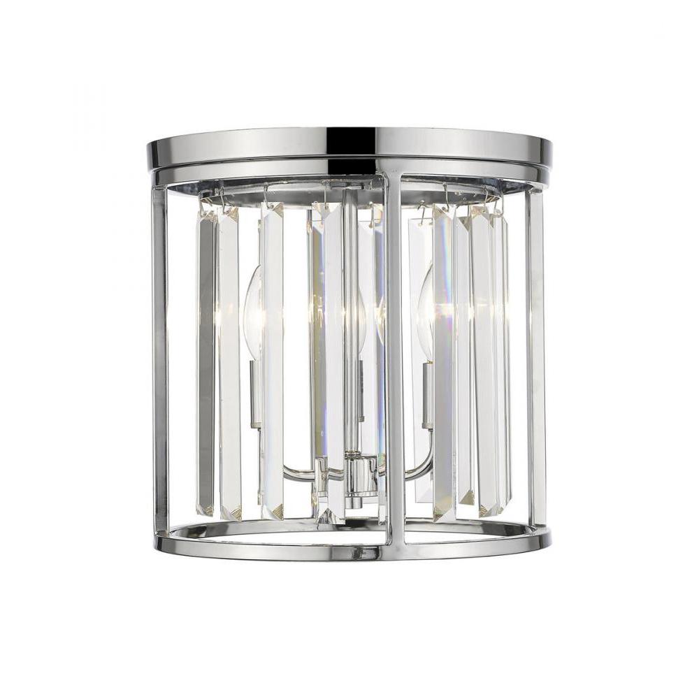 3 Light Flush Mount Light-Clear