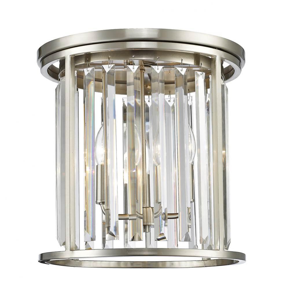 Z-Lite Lighting NICKEL TONES 439F14-BN Flush Mount - Nickel