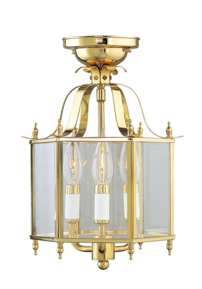 Livex Lighting LIVINGSTON 4403-02 Foyer Traditional - Polished Brass