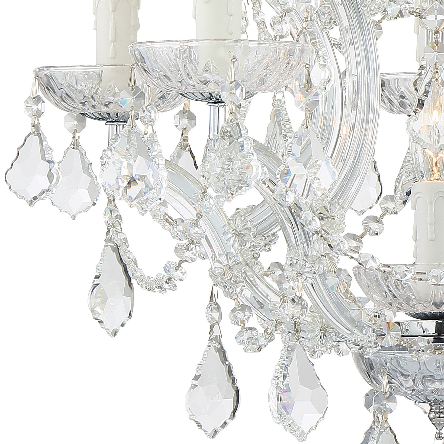 Crystorama Maria Theresa 4405-CH-CL-MWP – 20 Inch – 6 Light – Chandelier – Clear Crystal – Polished Chrome – Dry Rated