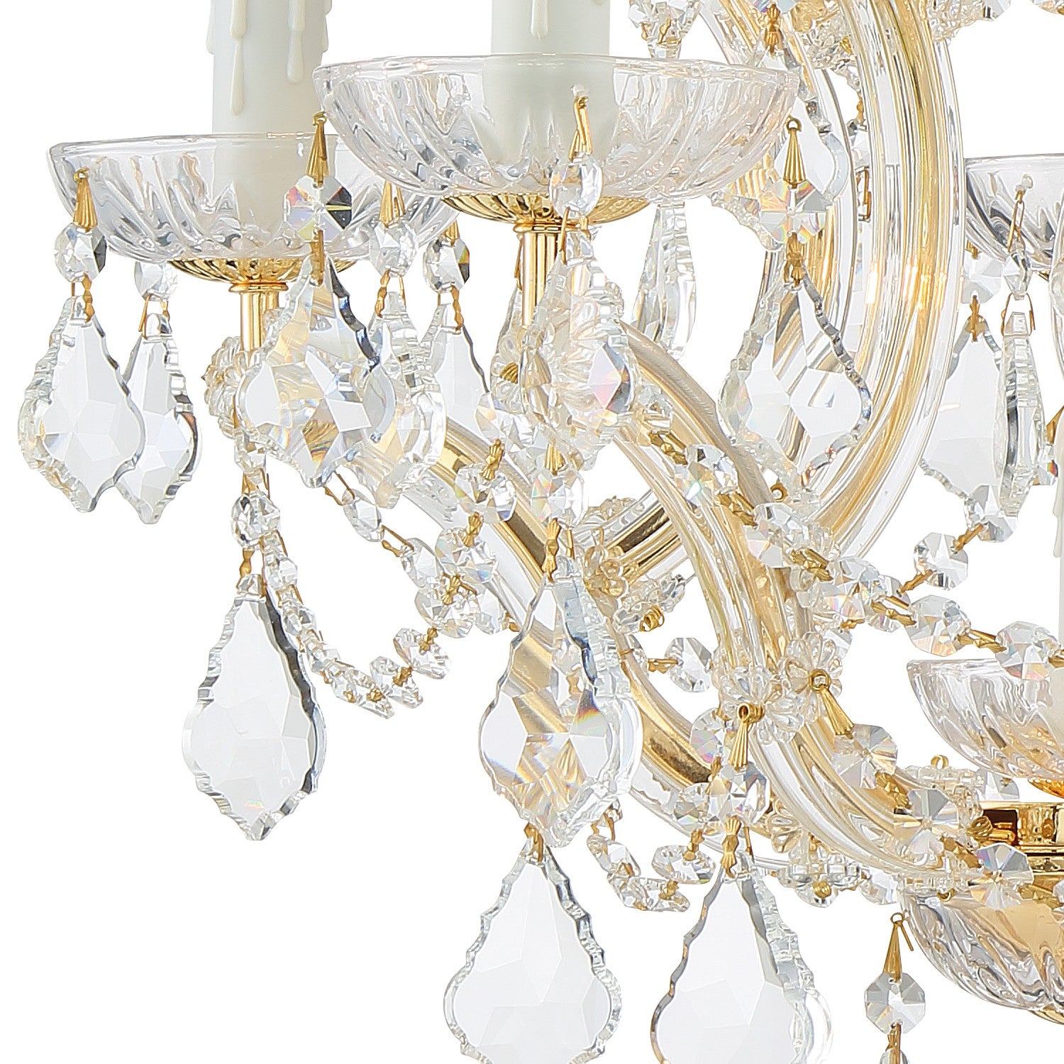 Crystorama Maria Theresa 4405-GD-CL-I – 20 Inch – 6 Light – Chandelier – Clear Crystal – Gold – Dry Rated