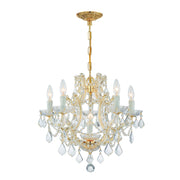 Crystorama Maria Theresa 4405-GD-CL-MWP – 20 Inch – 6 Light – Chandelier – Clear Crystal – Gold – Dry Rated