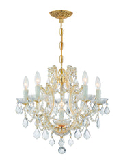 Crystorama Maria Theresa 4405-GD-CL-SAQ – 20 Inch – 6 Light – Chandelier – Clear Crystal – Gold – Dry Rated