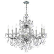 Crystorama Maria Theresa 4408-CH-CL-MWP – 26 Inch – 9 Light – Chandelier – Clear Crystal – Polished Chrome – Dry Rated