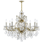 Crystorama Maria Theresa 4408-GD-CL-MWP – 26 Inch – 9 Light – Chandelier – Clear Crystal – Gold – Dry Rated