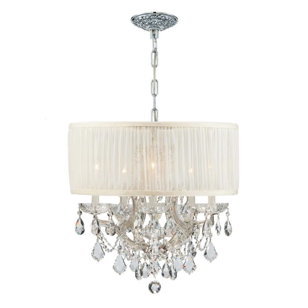 Crystorama BRENTWOOD 4415-CH-SAW-CL-S Mini Chandelier Contemporary - Polished Chrome