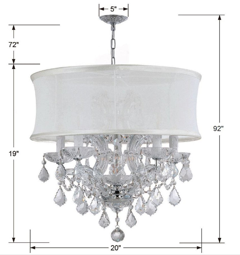 Crystorama BRENTWOOD 4415-CH-SMW-CL-S Mini Chandelier Contemporary - Polished Chrome