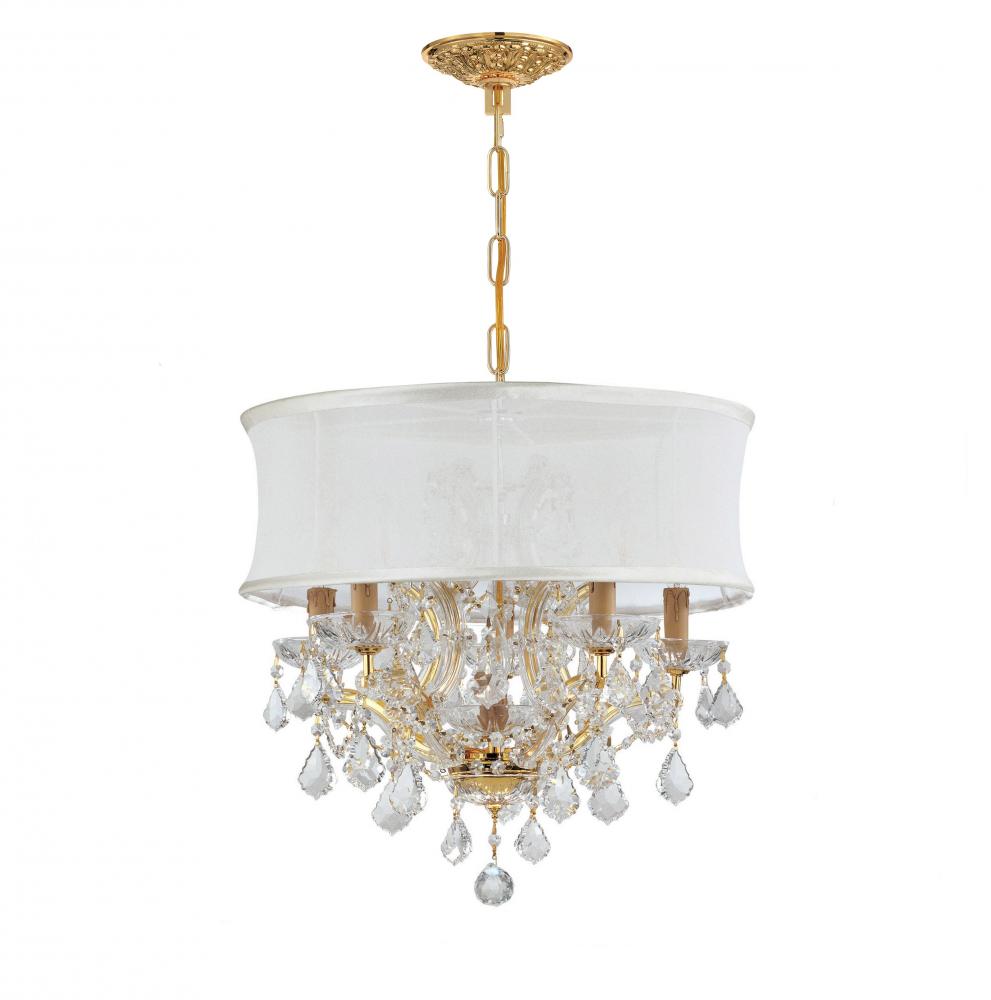 Crystorama BRENTWOOD 4415-GD-SMW-CL-S Mini Chandelier Contemporary - Gold