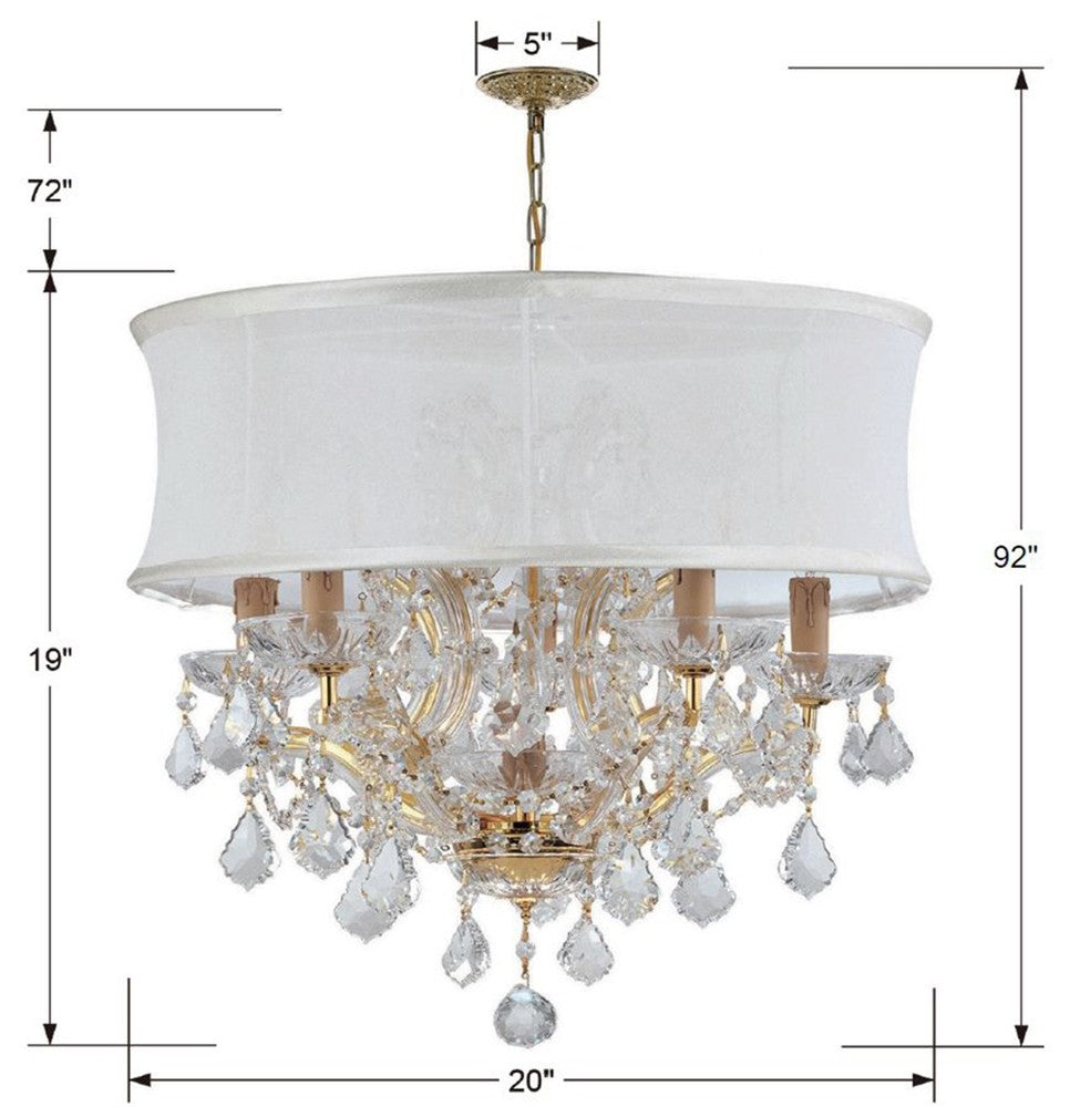 Crystorama BRENTWOOD 4415-GD-SMW-CL-S Mini Chandelier Contemporary - Gold