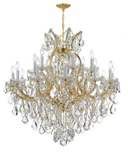 Crystorama Maria Theresa 4418-GD-CL-MWP – 38 Inch – 19 Light – Chandelier – Clear Crystal – Gold – Dry Rated