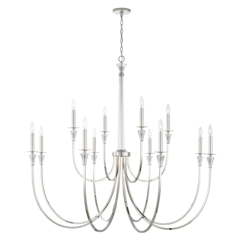 Capital Lighting LAURENT 441801PN Chandelier Traditional - Polished Nickel