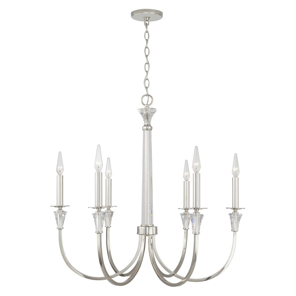 Capital Lighting LAURENT 441861PN Chandelier Traditional - Polished Nickel